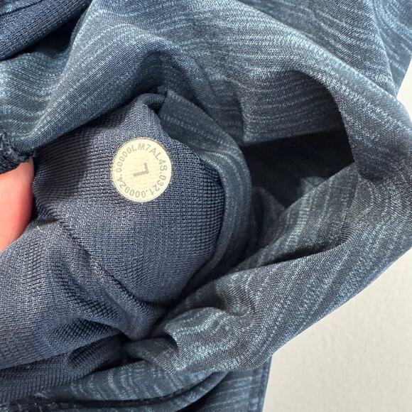 Lululemon Pace Breaker Short 9" Lined Heather Allover Iron Blue True Navy Mens L - Picture 7 of 8